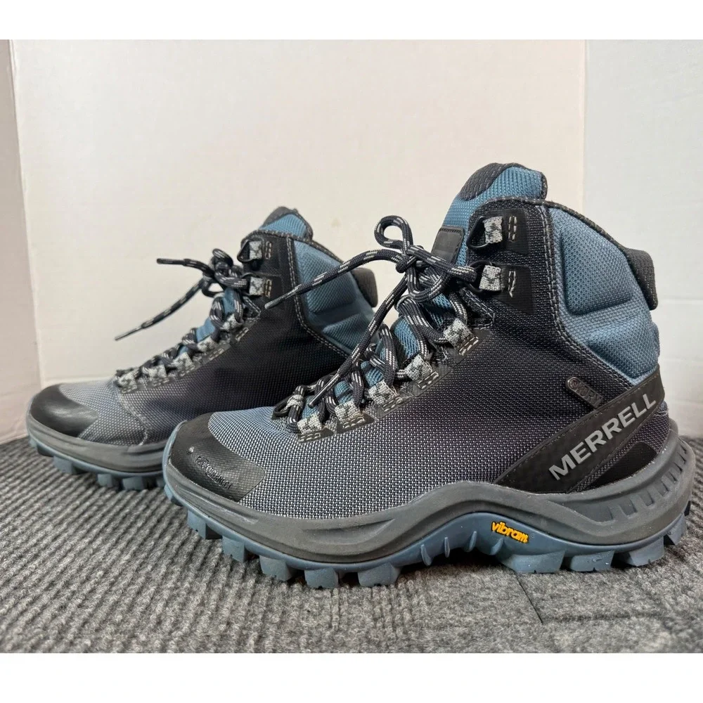 Merrell Thermo Rogue Tactical Waterproof Ice+ Boots Womens 6 Blue Black J90030